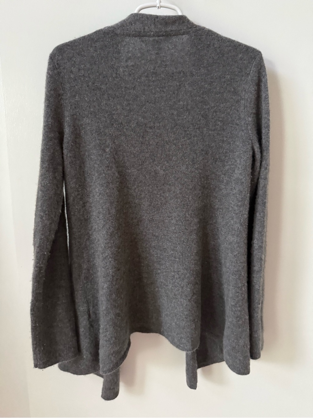 100% Cashmere 41 Hawthorn Gray Open Front Cardigan - Picture 4 of 12